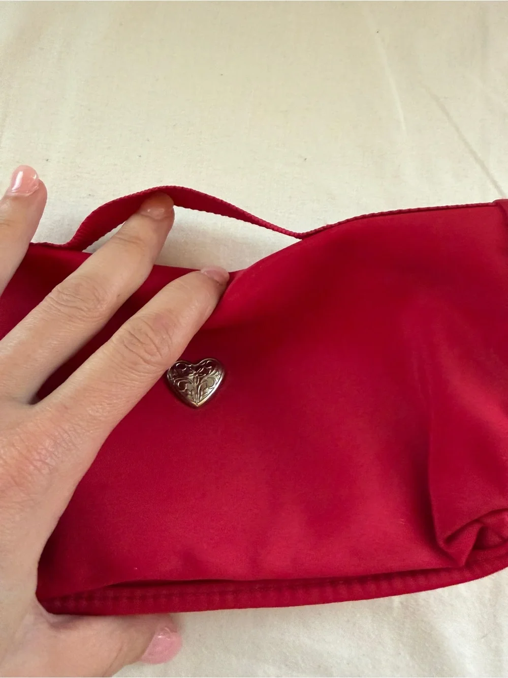 Brighton Red Heart Accent Cosmetic Pouch